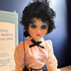 1890's Victorian Collectible Phone Operator Doll Self-Standing